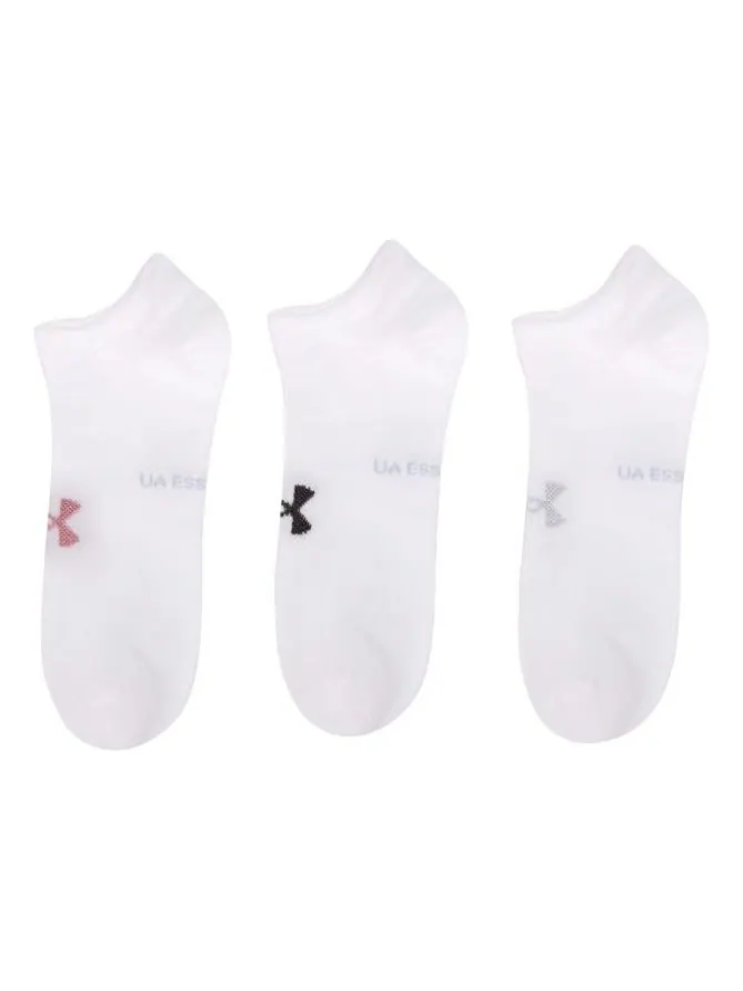 Носки Under Armour Essential No Show 3-Pack Socks 'White'
