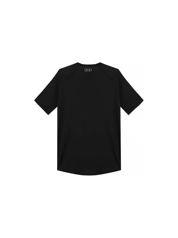 Футболка tech 2.0 triple logo t-shirt 'black' Under Armour — изображение 2 из 2, черный/белый