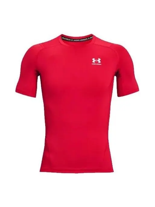 Футболка heatgear training t-shirt 'red' Under Armour — изображение 1 из 4, красный/белый