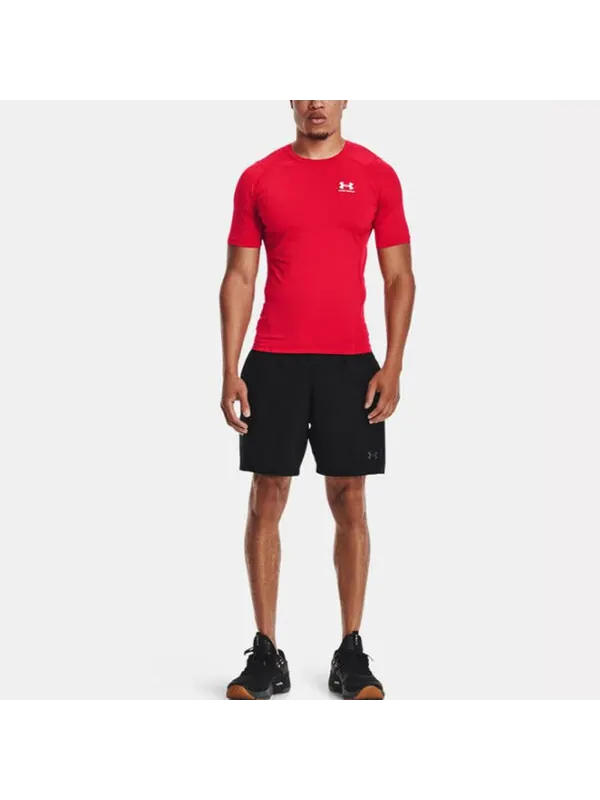 Футболка heatgear training t-shirt 'red' Under Armour — изображение 2 из 4, красный/белый