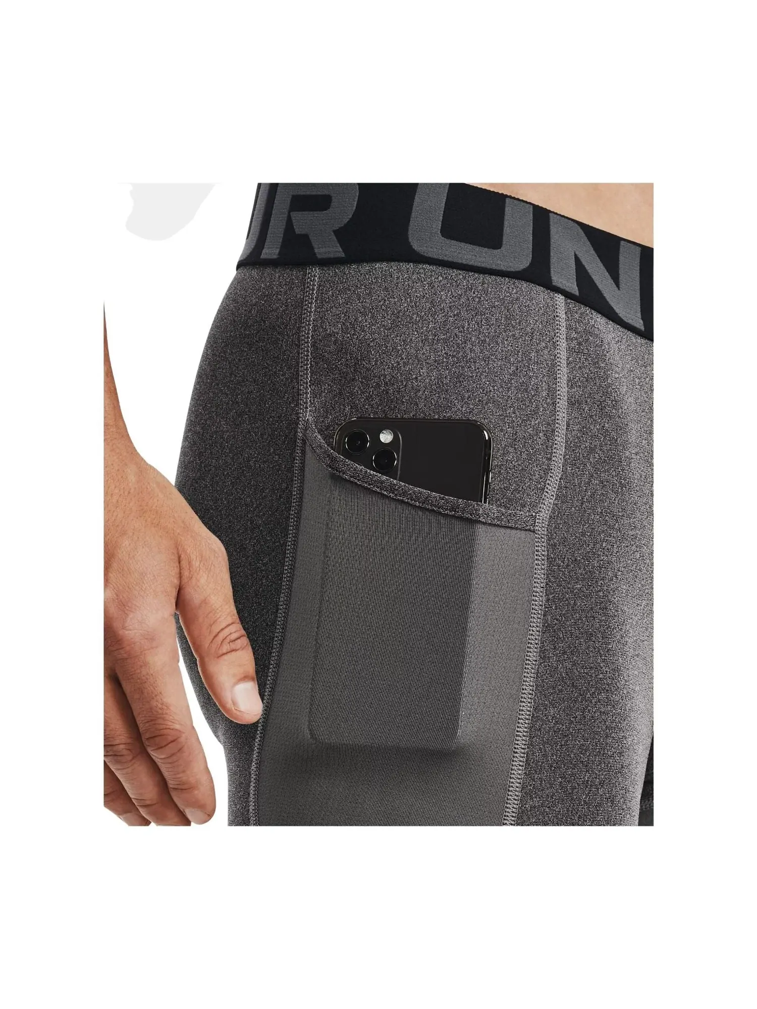Длинные шорты Under Armour HeatGear Pocket 9 дюймов — изображение 5 из 5, серый