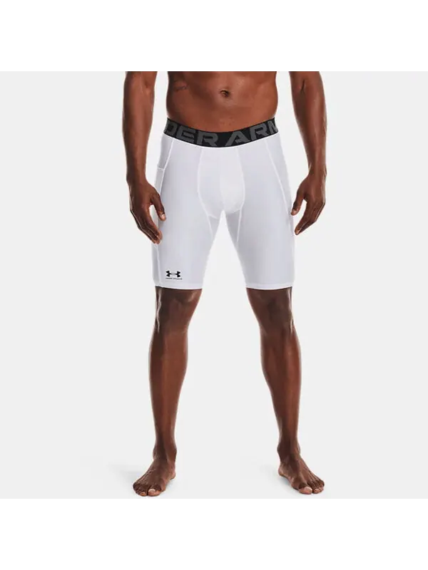 Шорты heatgear pocket long shorts 'white' Under Armour — изображение 4 из 4, белый