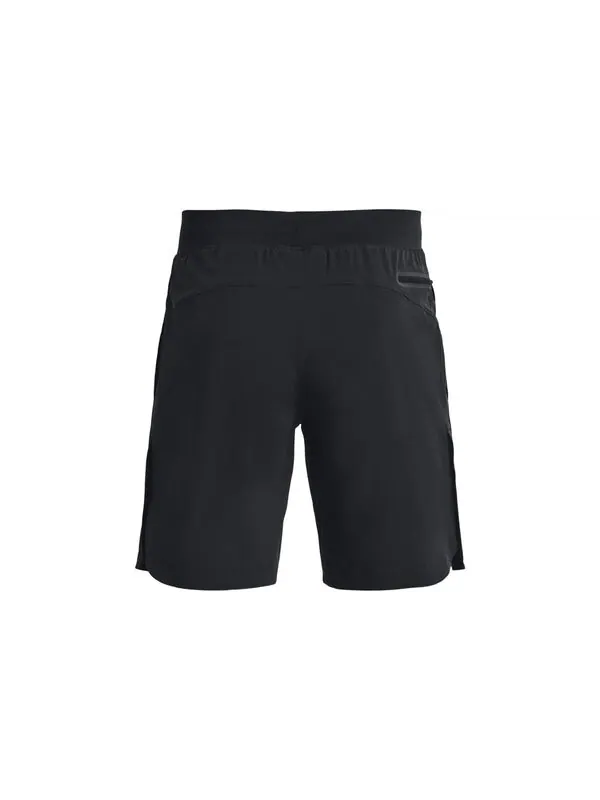 Шорты project rock snap training shorts asia sizing 'black white' Under Armour — изображение 2 из 4, черный/белый