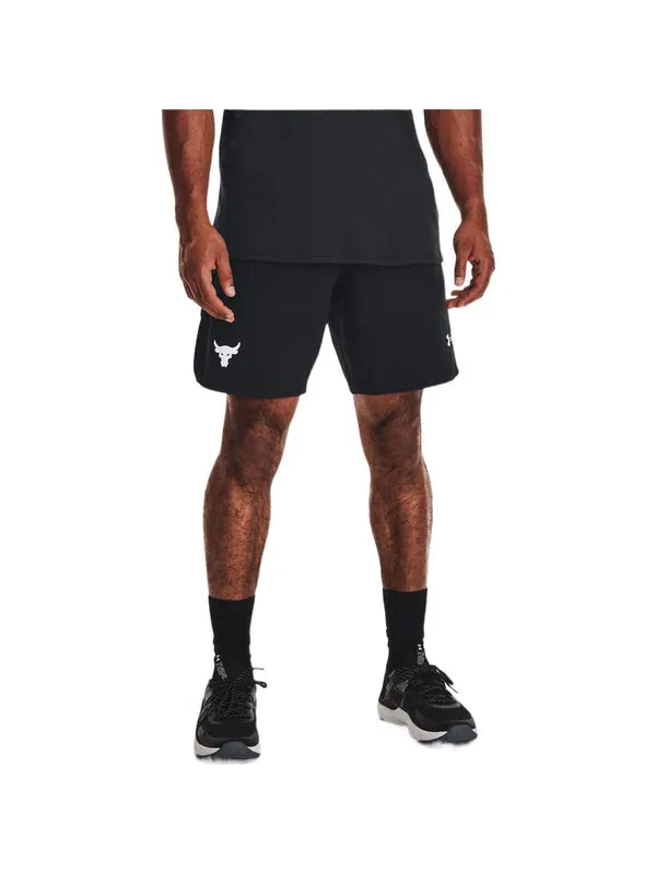 Шорты project rock snap training shorts asia sizing 'black white' Under Armour — изображение 4 из 4, черный/белый