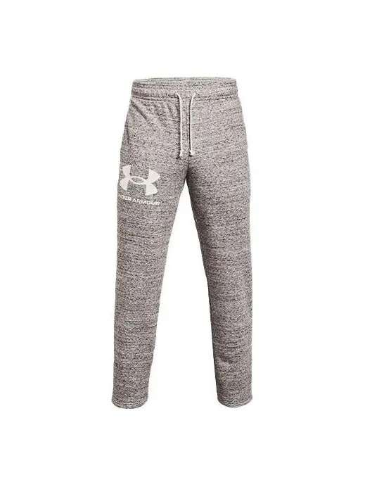 Брюки rival terry logo fleece sweatpants 'grey' Under Armour — изображение 1 из 4, серый