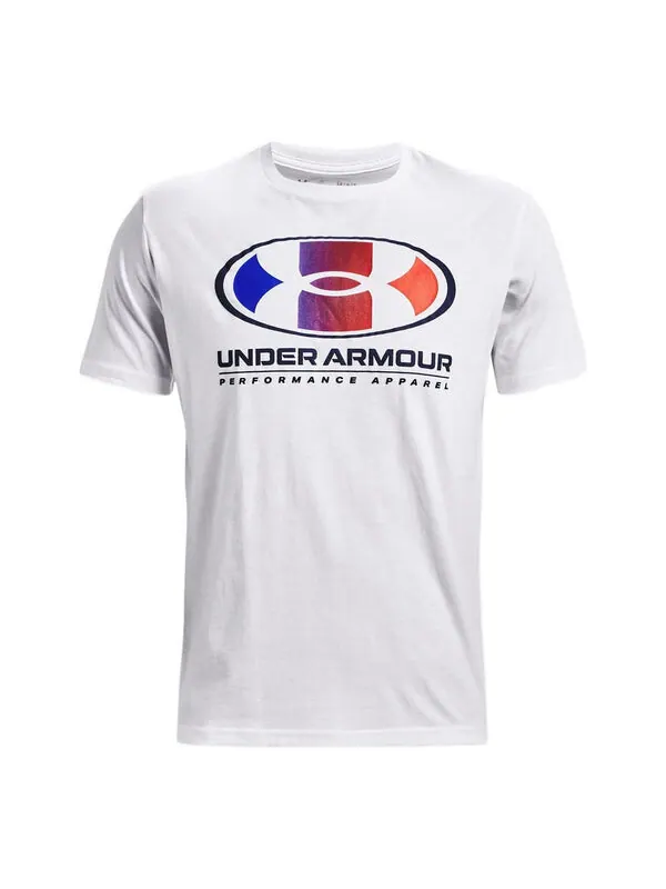 Футболка multi color lockertag t-shirt 'white multi' Under Armour — изображение 1 из 4, белый/мульти