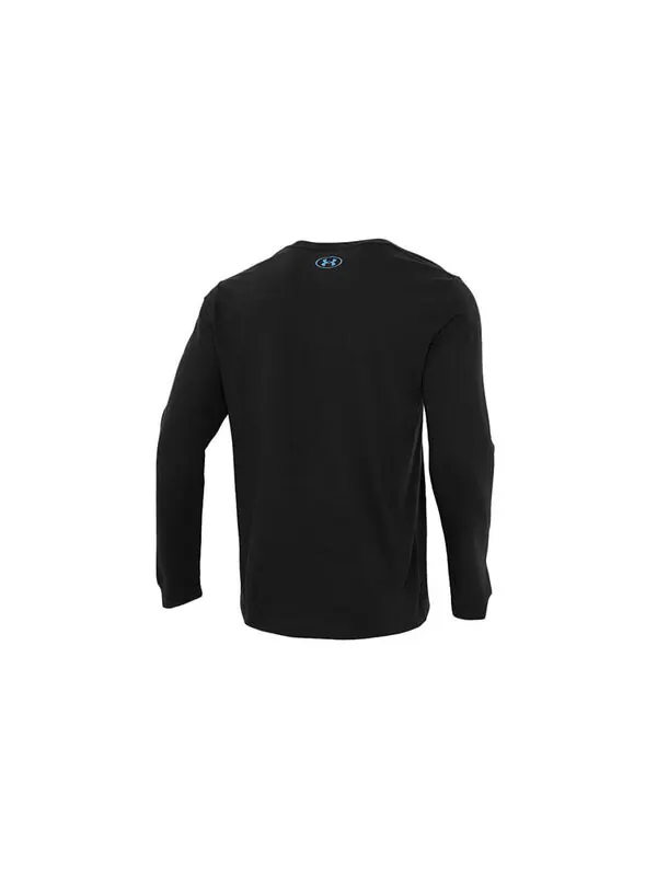 Футболка boxed script long sleeve t-shirt 'black blue' Under Armour — изображение 2 из 2, черный/синий