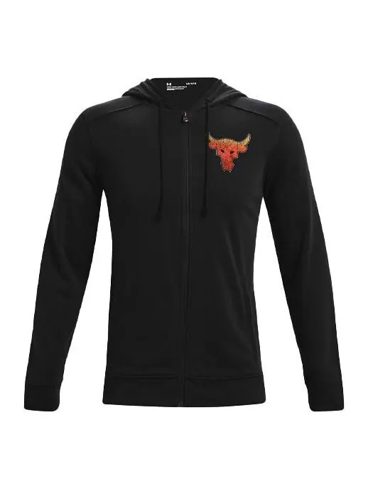 Толстовка men's project rock alphabet pattern printing zipper black Under Armour — изображение 1 из 4, черный