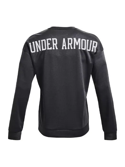 Толстовка men's recover round neck training loose sports gray Under Armour — изображение 1 из 4, темный серый