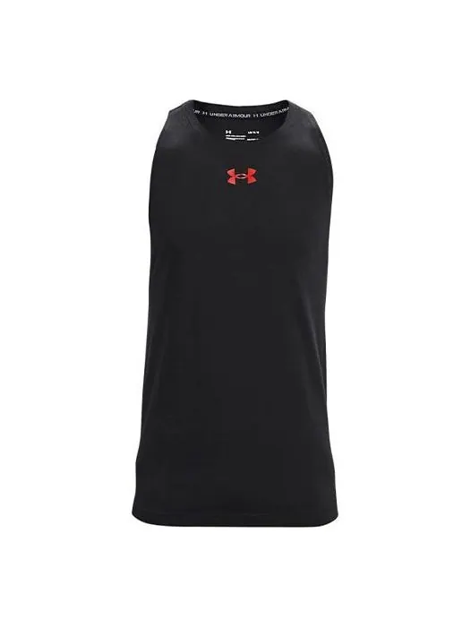 Спортивный топ Under Armour Baseline Cotton Tank 'Black Red' 1361901-001 — изображение 1 из 4, черный красный