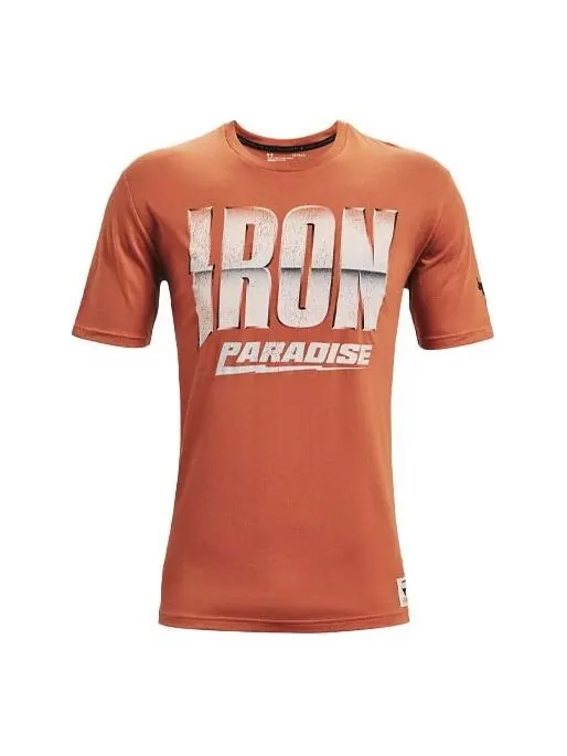 Футболка project rock dare to fail tee Under Armour — изображение 1 из 4, оранжевый