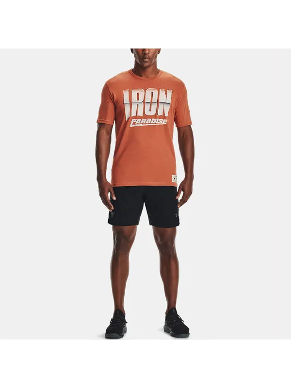 Футболка project rock dare to fail tee Under Armour — изображение 3 из 4, оранжевый