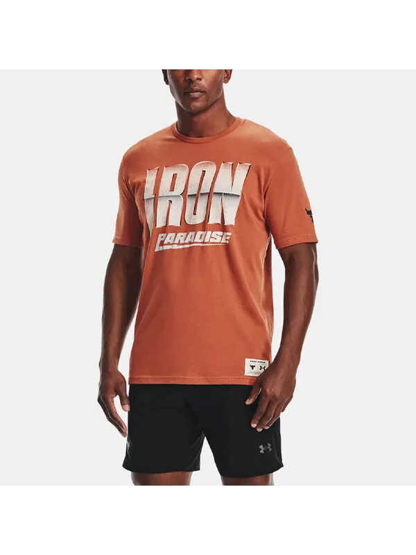 Футболка project rock dare to fail tee Under Armour — изображение 4 из 4, оранжевый
