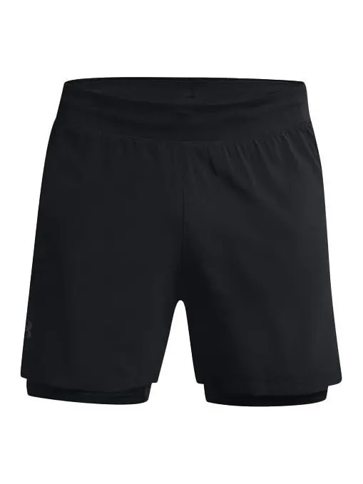 Шорты iso-chill run 2n1 shorts 'black' Under Armour — изображение 1 из 2, черный