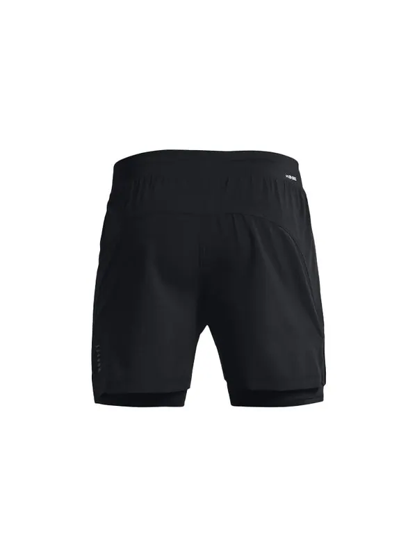 Шорты iso-chill run 2n1 shorts 'black' Under Armour — изображение 2 из 2, черный