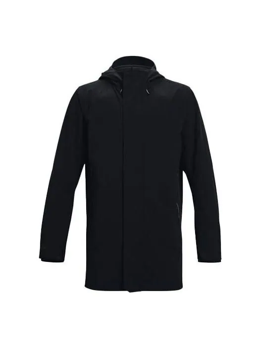 Куртка rush shell long jacket 'black' Under Armour — изображение 1 из 4, черный