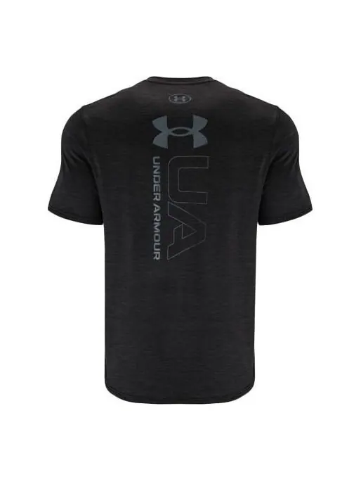 Футболка vent graphic t-shirt 'black' Under Armour — изображение 1 из 2, черный/серый
