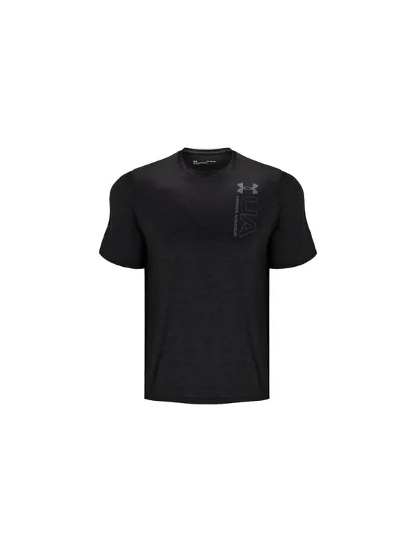 Футболка vent graphic t-shirt 'black' Under Armour — изображение 2 из 2, черный/серый