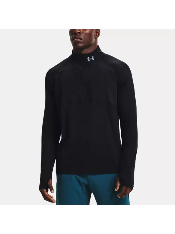 Куртка qualifier run 2.0 zip sweatshirt 'black' Under Armour — изображение 3 из 4, черный