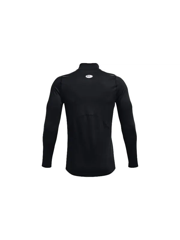 Футболка coldgear fitted mock long sleeve t-shirt 'black' Under Armour — изображение 2 из 4, черный