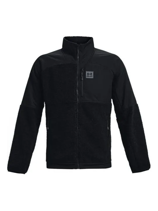 Куртка mission boucle full-zip jacket 'black' Under Armour — изображение 1 из 4, черный