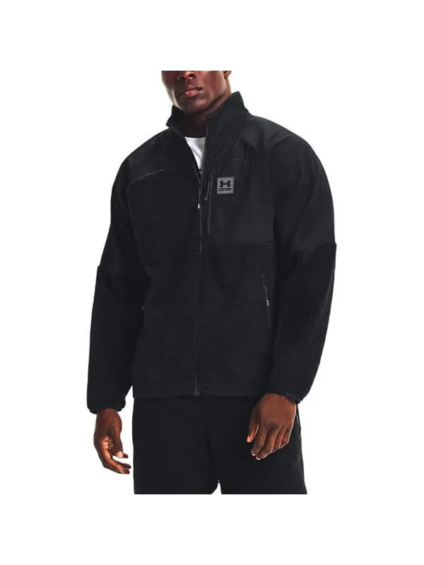 Куртка mission boucle full-zip jacket 'black' Under Armour — изображение 4 из 4, черный