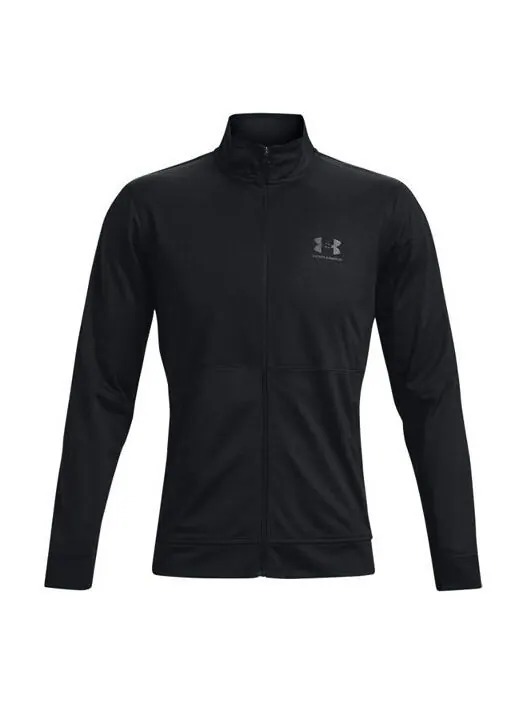 Куртка pique track jacket 'black' Under Armour — изображение 1 из 4, черный