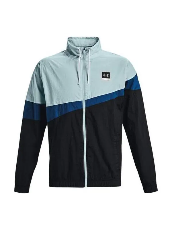 Куртка fashion woven full zip jacket 'blue multi' Under Armour — изображение 1 из 4, синий/мульти