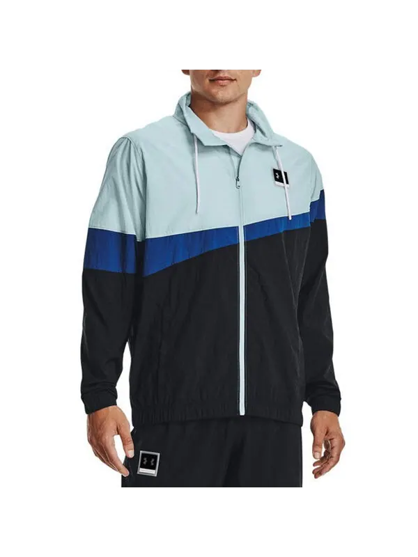 Куртка fashion woven full zip jacket 'blue multi' Under Armour — изображение 3 из 4, синий/мульти