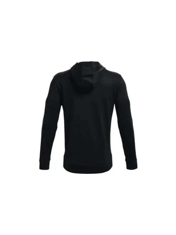 Толстовка terry hoodie 'black' Under Armour — изображение 2 из 4, черный/белый