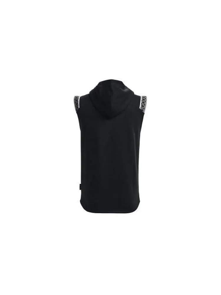 Худи Under Armour Curry Fleece Sleeveless Hoodie 'Black' — изображение 2 из 3, черный