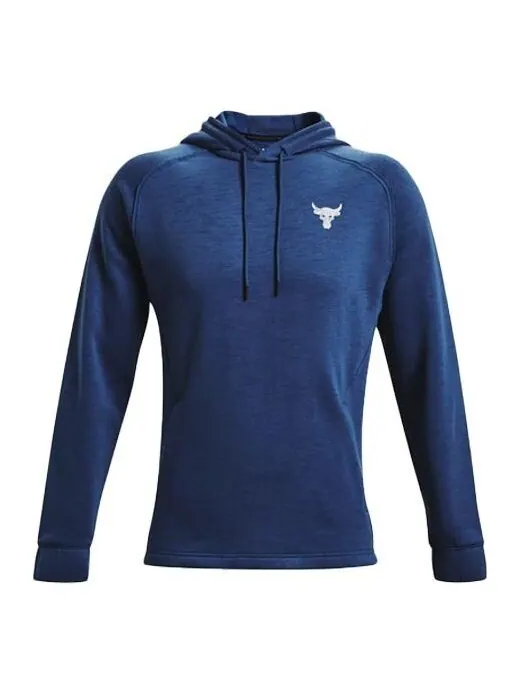 Толстовка Men's Under Armour Project Rock Charged Cotton Fleece Breathable Sports Blue — изображение 1 из 4, синий