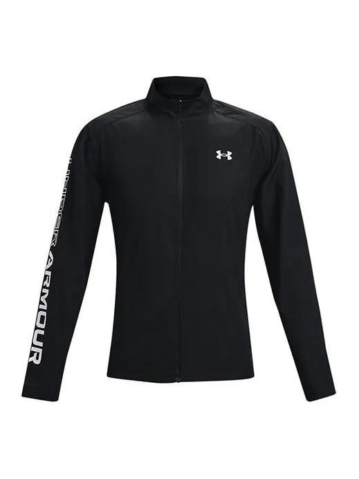 Куртка storm run jacket 'black' Under Armour — изображение 1 из 2, черный