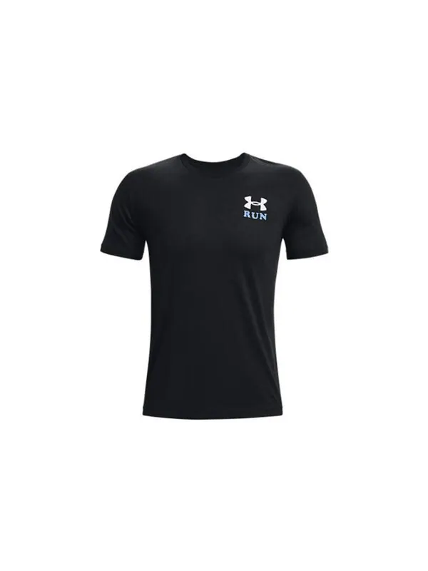 Футболка keep run graphic t-shirt 'black' Under Armour — изображение 2 из 2, черный