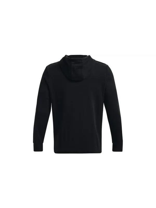 Толстовка rival terry pullover hoodie 'black grey' Under Armour — изображение 2 из 4, черный/серый
