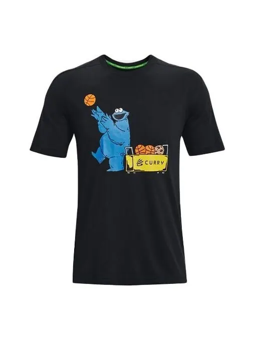 Футболка curry cookie monster t-shirt 'black' Under Armour — изображение 1 из 2, черный