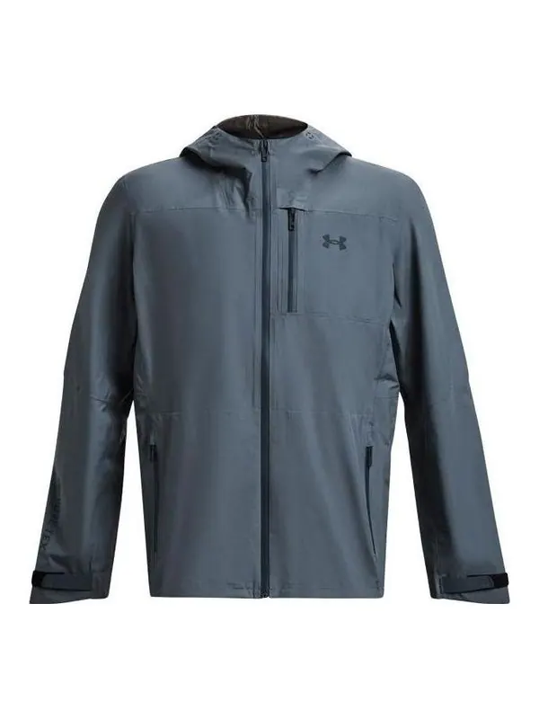 Куртка stretch woven windbreaker jacket 'grey blue' Under Armour — изображение 1 из 4, серый синий