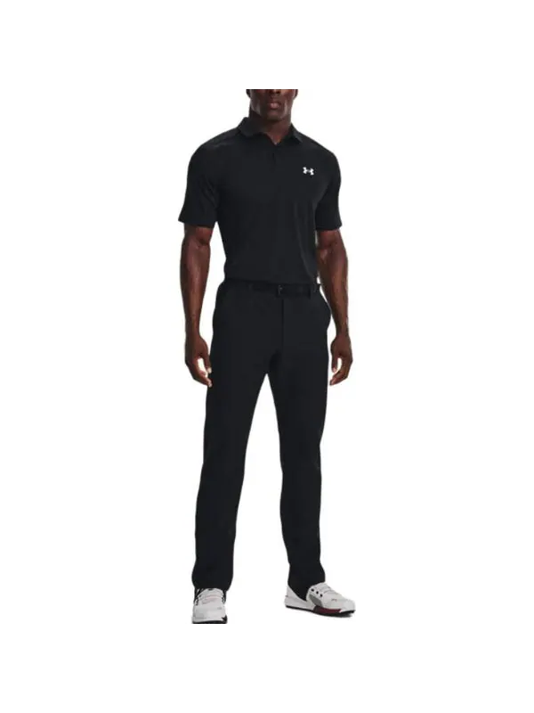 Футболка iso-chill polo shirts 'black' Under Armour — изображение 3 из 4, черный