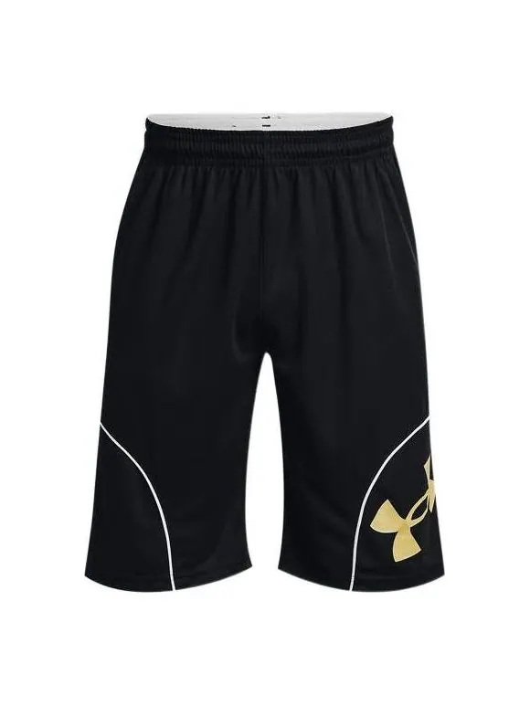 Шорты perimeter 11'' short 'black' Under Armour — изображение 1 из 4, черный/золотистый