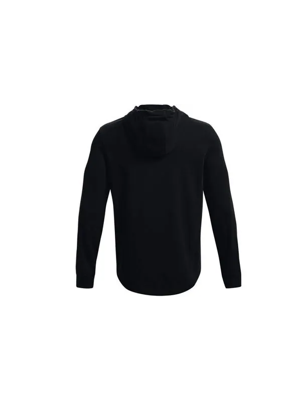Толстовка rival terry logo hoodie 'black' Under Armour — изображение 2 из 4, черный