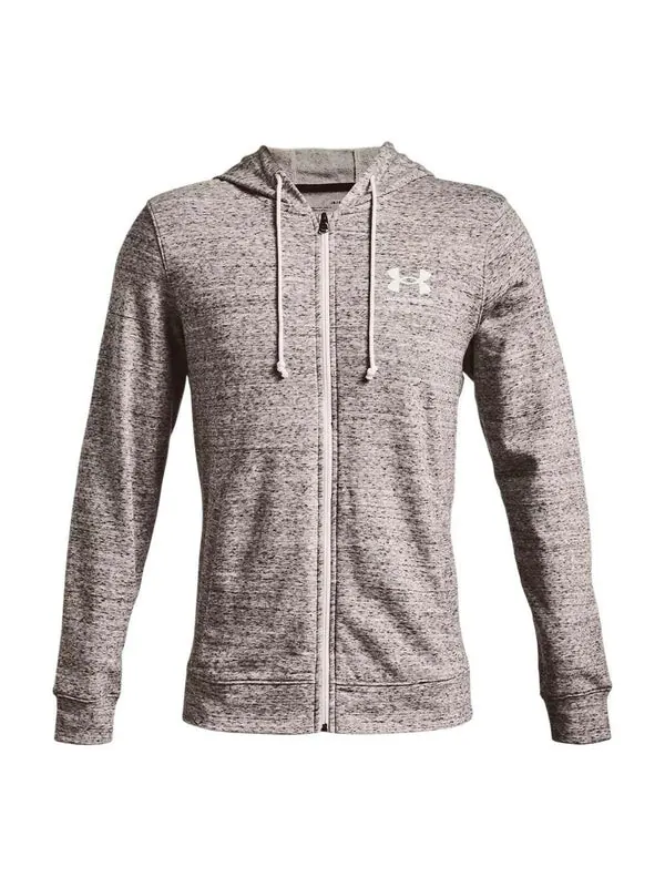 Куртка rival terry hooded jacket 'grey' Under Armour — изображение 1 из 4, серый