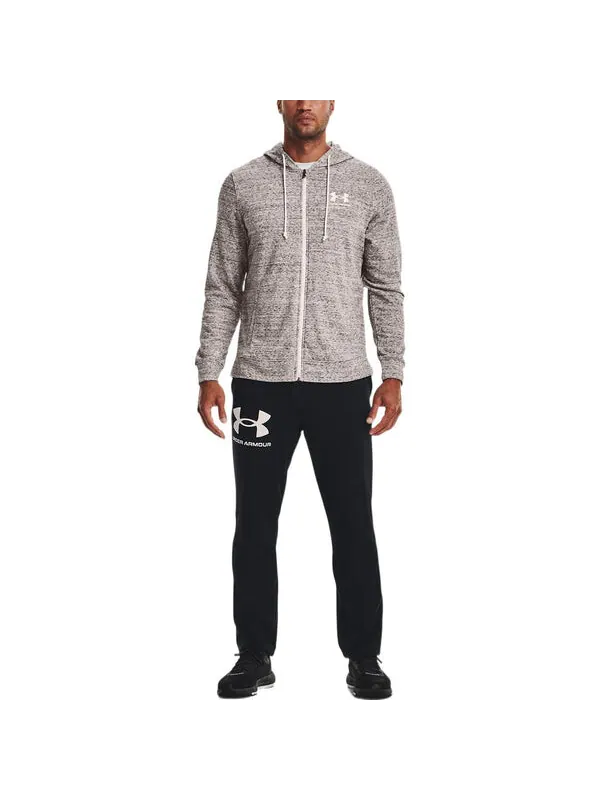 Куртка rival terry hooded jacket 'grey' Under Armour — изображение 3 из 4, серый