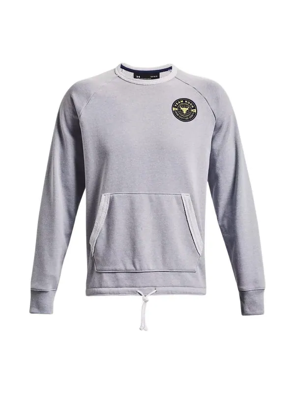 Свитер project rock heavyweight terry sweatshirt 'grey' Under Armour — изображение 1 из 2, серый