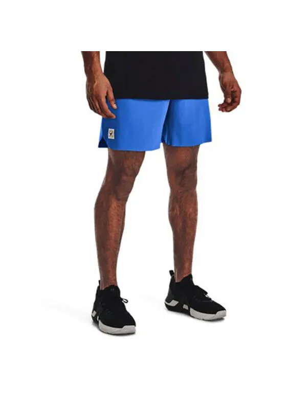 Шорты project rock hybrid shorts 'blue' Under Armour — изображение 3 из 3, синий