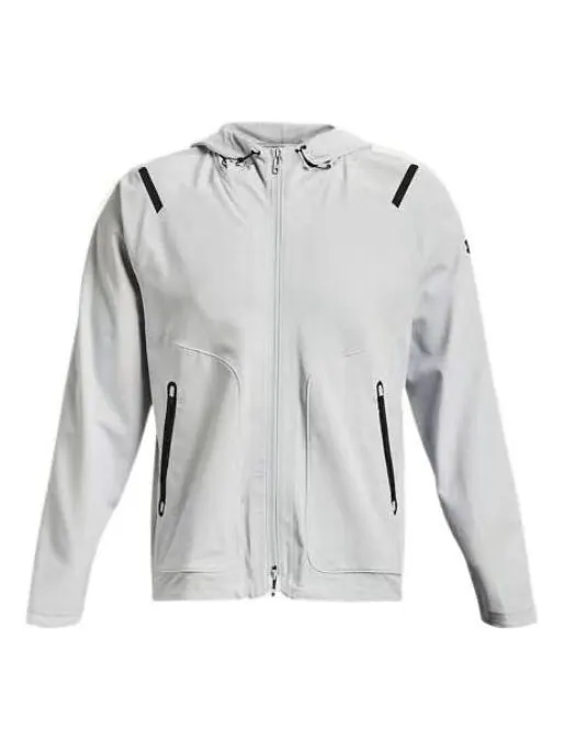 Куртка unstoppable hooded jacket 'light grey' Under Armour — изображение 1 из 4, светлый серый