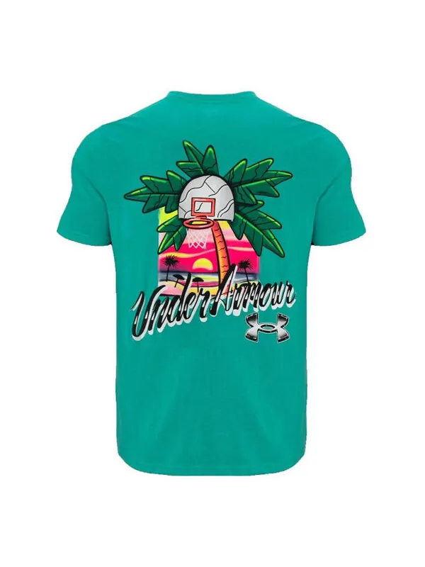 Футболка summer hoops tee 'green' Under Armour — изображение 1 из 2, зеленый