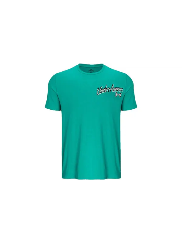 Футболка summer hoops tee 'green' Under Armour — изображение 2 из 2, зеленый