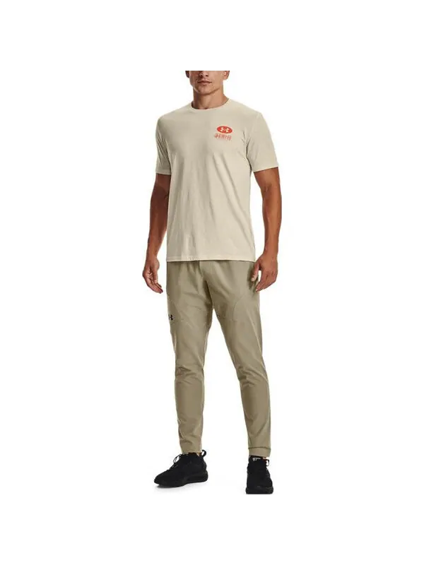 Футболка training graphics t-shirt 'beige' Under Armour — изображение 3 из 3, бежевый/оранжевый