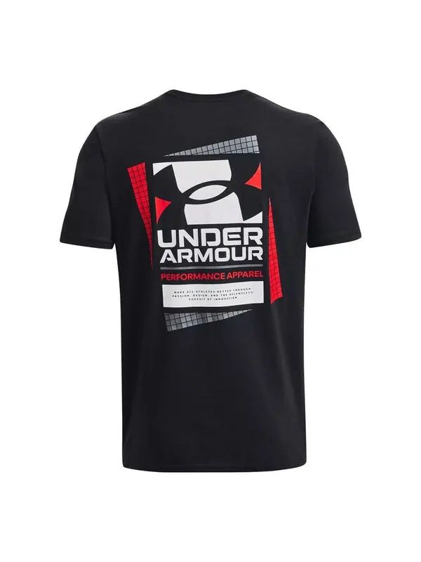 Футболка multicolor box logo t-shirt 'black' Under Armour — изображение 1 из 4, черный/мульти