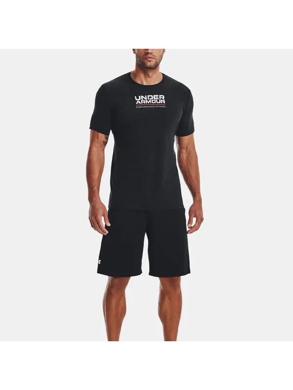 Футболка multicolor box logo t-shirt 'black' Under Armour — изображение 3 из 4, черный/мульти